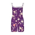 thumbnail image 5 of Summer Rompers for Women Jumpsuit Shorts Casual Loose Fit Summer Women's Fashion Printed Sleeveless Square Neck Overalls with Pockets S-2XL, 5 of 5