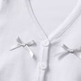 thumbnail image 5 of HAOTAGS Girls Long-Sleeve Knitted Cardigan Jacket with Bow Detail Stylish Fall/Winter Top White Size 1T, 5 of 9