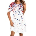 thumbnail image 2 of PNTUTB Women's Summer Short Sleeve Crew Neck Fashion Print Casual Lightweight Dress, 2 of 6