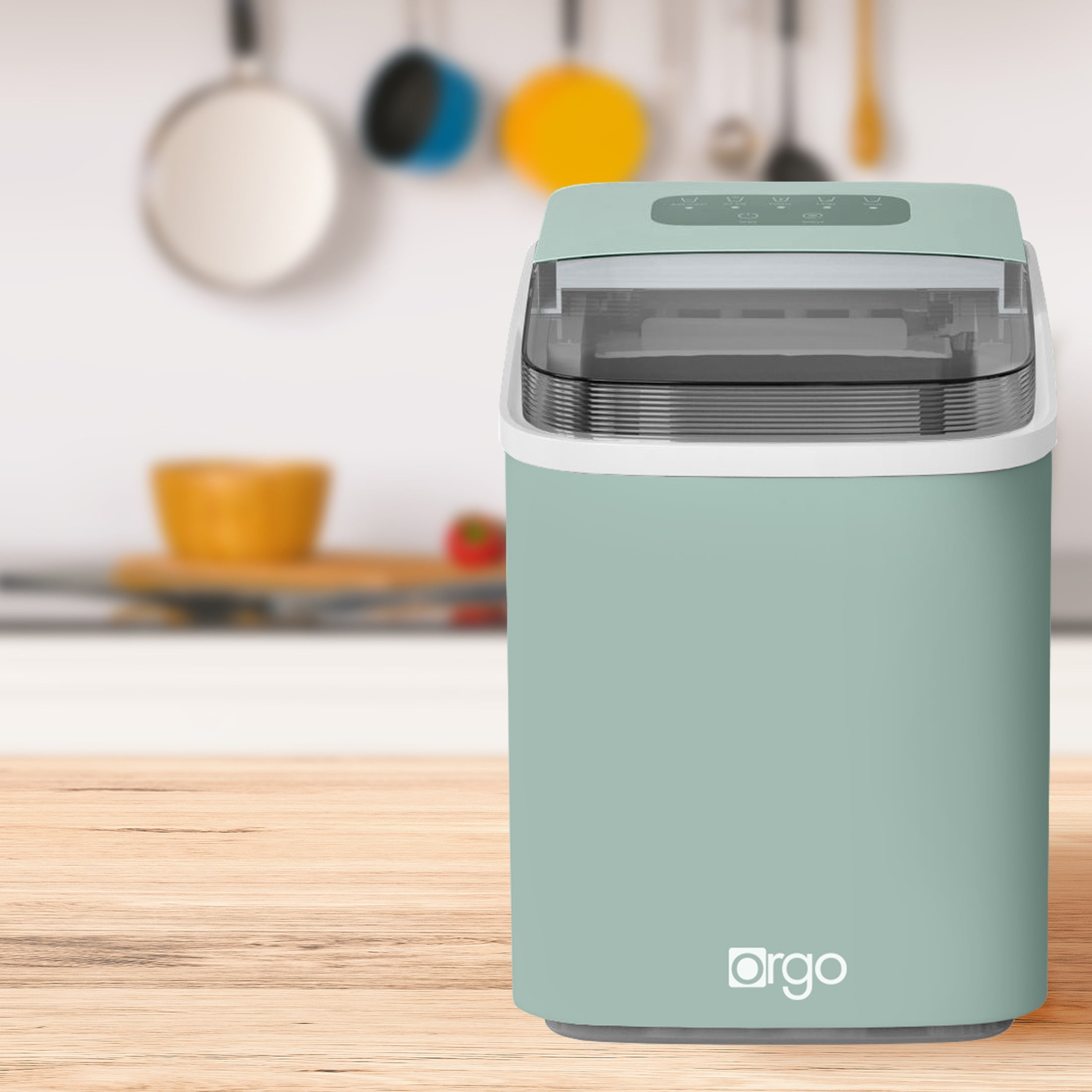 Orgo Products The Sierra 26 lbs in 24 hours Countertop Ice Maker, Sage
