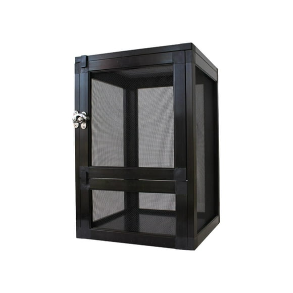 Hábitat de Reptiles Fernando Caja de cría Tanque de Reptiles Jaula portátil para Reptiles Negro
