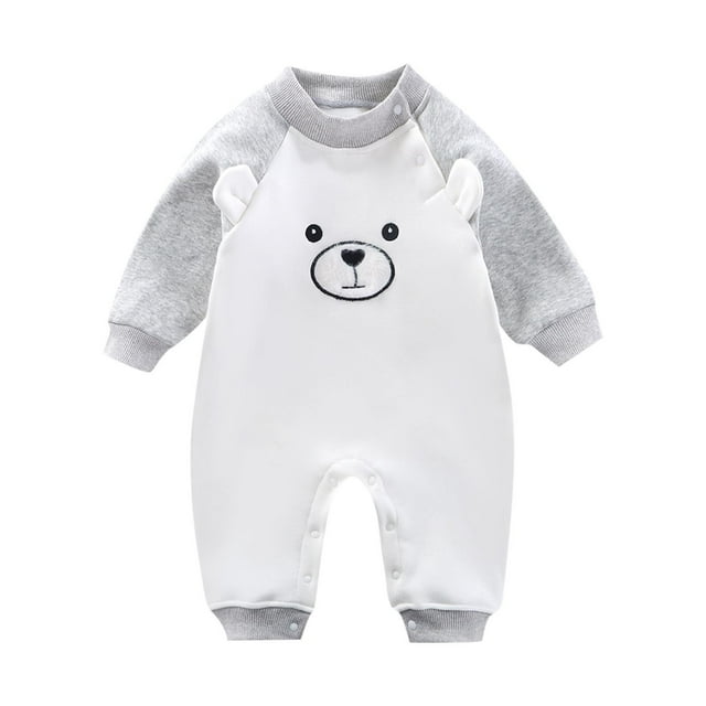 Spring/Fall Clothes, HVOBBTY Kid's Fleece Comfortable Long Sleeve Jumpsuits, Daily Clothes with Spring and Fall Velvet Jumpsuit Comfortable Sporty Breathable Clothes Home Sleepwears Gray 12 Years