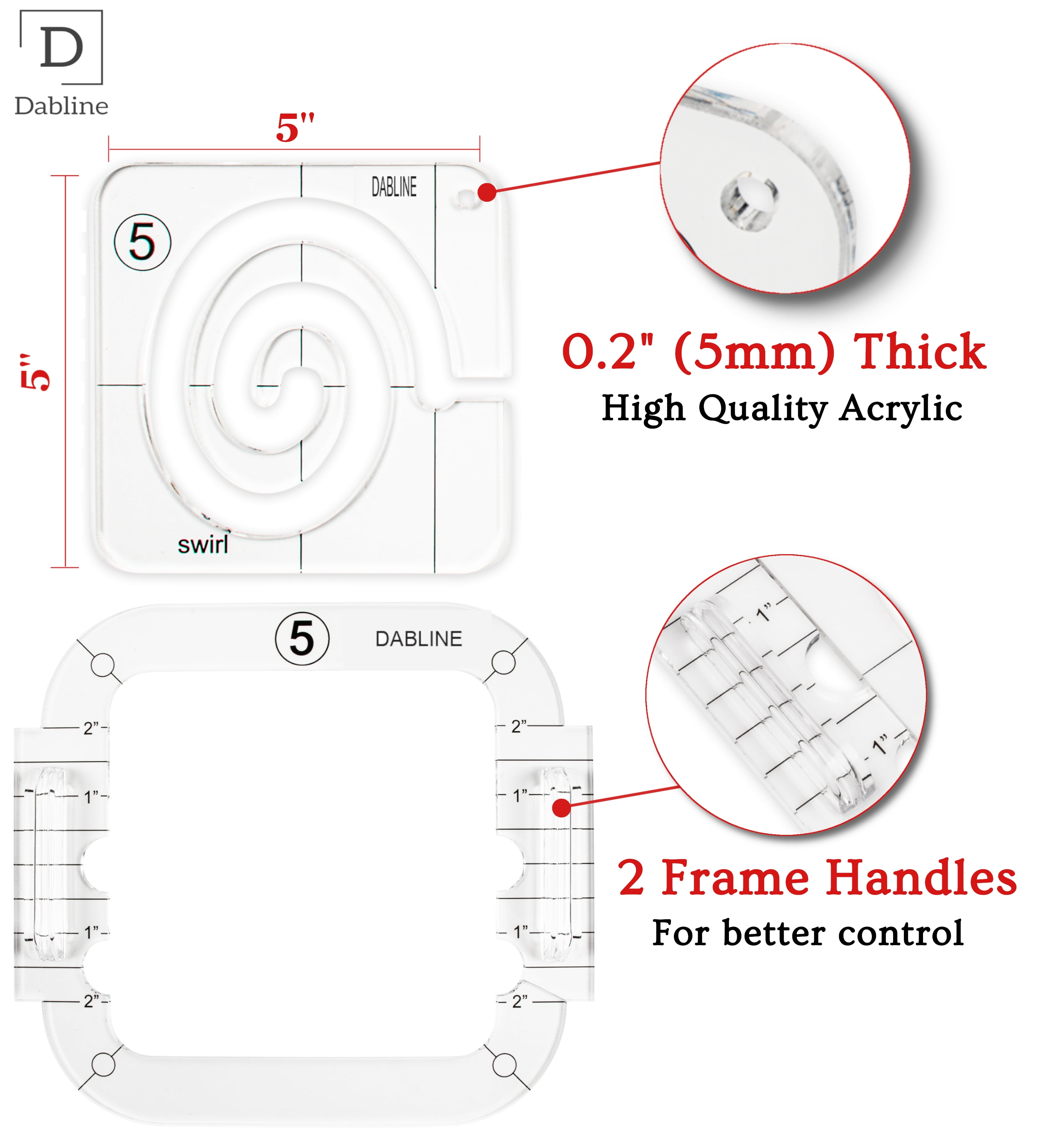 DABLINE Free Motion Quilting Ruler Foot – Dabline