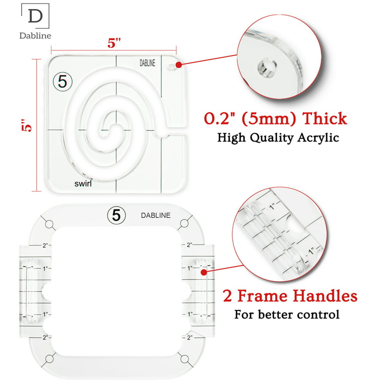 Boao 4 Pieces Template Plastic Rulers Circle Oval Circle Radius