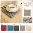 thumbnail image 4 of 3PC Square Shape Absorbent Drink Coasters,4.72inch Woven Cotton and Linen Mats,Heat Resistant Tabletop Protection for Coffee,Beer,Mugs,Home Decor, 4 of 5