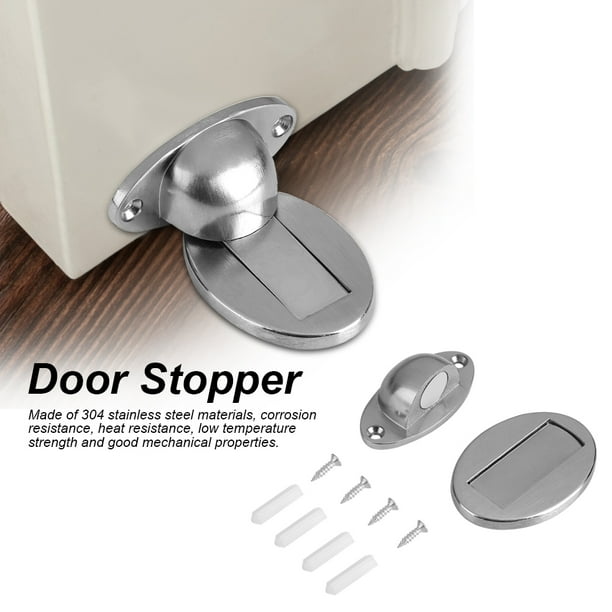 Tope de Puerta Piso de Acero Inoxidable, Tapones de Puerta Magnético con Tornillos, Tope de Puerta Madera Casa EOTVIA No