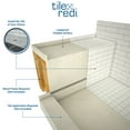 thumbnail image 5 of Tile Redi Rt3448r-Sq-Rb34-Kit Base'n Bench 34" X 60" Rectangular Shower Base - Chrome, 5 of 7