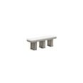 thumbnail image 2 of Room Designs Dining Bench White / Light Grey Contemporary Rectangle, 2 of 3
