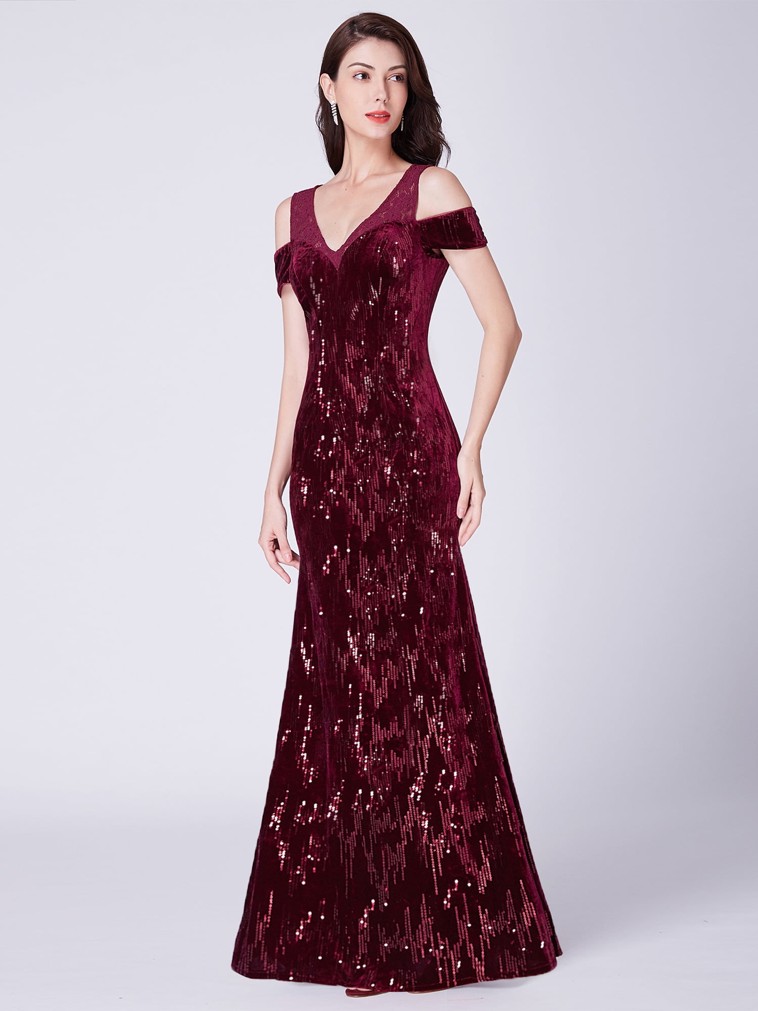 maroon winter formal dresses
