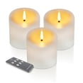 thumbnail image 1 of Velas sin llama TECHLONG para exteriores, impermeables con temporizador, juego de 3, 1 of 7