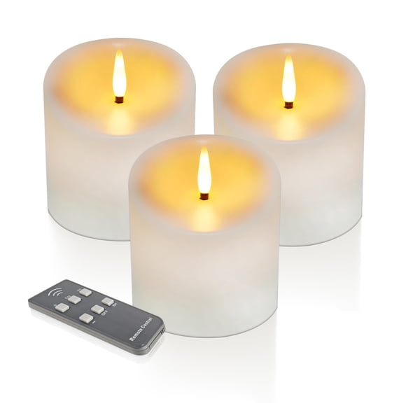 Velas sin llama TECHLONG para exteriores, impermeables con temporizador, juego de 3