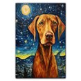 thumbnail image 3 of Vizsla Dog Canvas Wall Art - Starry Night Van Gogh Dog Canvas Print Dog Sayings Painting Home Office Wall Decor Framed Dog Lover Gift, 3 of 6
