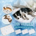 thumbnail image 2 of Pet Cooling Mat for Dogs Cats Cartoon Print Breathable Cool Touch Heat Relief Summer Sleeping Pad Non-slip Back Machine Washable Cool Cushion Indoor Outdoor Use,16*12inch,Beige, 2 of 6