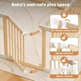 thumbnail image 5 of Babyeap Wooden Baby Playpen,Foldable Play Yards for Babies and Toddlers,Large Wood Play Gate with Built-in Toys,Baby Fence Activity Center 47x47x23.6 Inch, 5 of 9