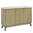 thumbnail image 2 of Steve Silver Vida Indoor Mid Century Modern Sideboard with Genuine Marble Top, Burnished Blonde, 2 of 6
