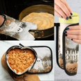thumbnail image 5 of Yayeee Oven Mitts and Pot Holder Set of 2 Heat Resistant Kitchen Gloves Baking Hot Pad, Halloween Pumpkin Field, 5 of 5
