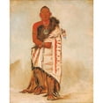 thumbnail image 2 of George Catlin 15x18 Gold Ornate Wood Frame and Double Matted Museum Art Print Titled - Ki-Ho-Go-Waw-Shu-Shee, Brave Chief, Chief of the Tribe (1832), 2 of 4