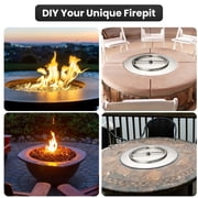 Dreffco Stainless Steel Fire Pit Burner Pan & Ring Deluxe Kit for Natural Gas, 30-Inch Pan, 24-Inch Ring, 150,000 BTU Max