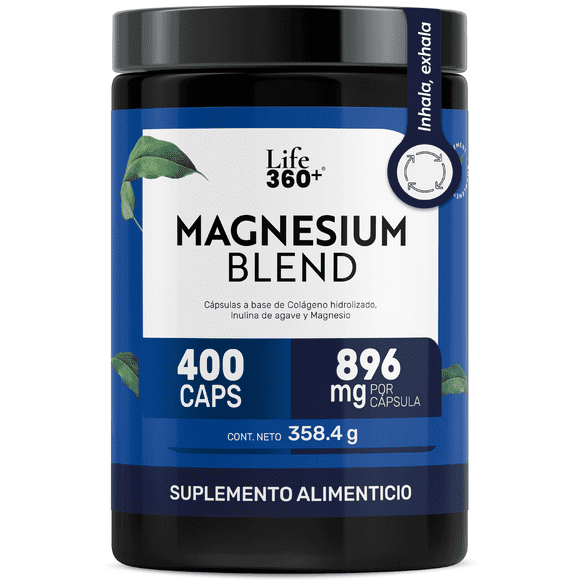 Suplemento Alimenticio LIFE 360+ Magnesium Mix 400 Cápsulas Magnesium Complex 400 Cápsulas