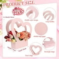 thumbnail image 2 of NOGIS 12 Pcs Heart Shaped Flower Gift Boxes,Bouquet Bags with Handle Folding Basket for Valentine's Day Floral Arrangement Wedding Mother's Day（Pink), 2 of 7