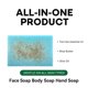 thumbnail image 4 of Jabón exfoliante de algas marinas, limpieza profunda natural, exfoliante suave para rostro y cuerpo, jabón de algas con carbón activado, jabón escarchado de algas marinas., 4 of 5