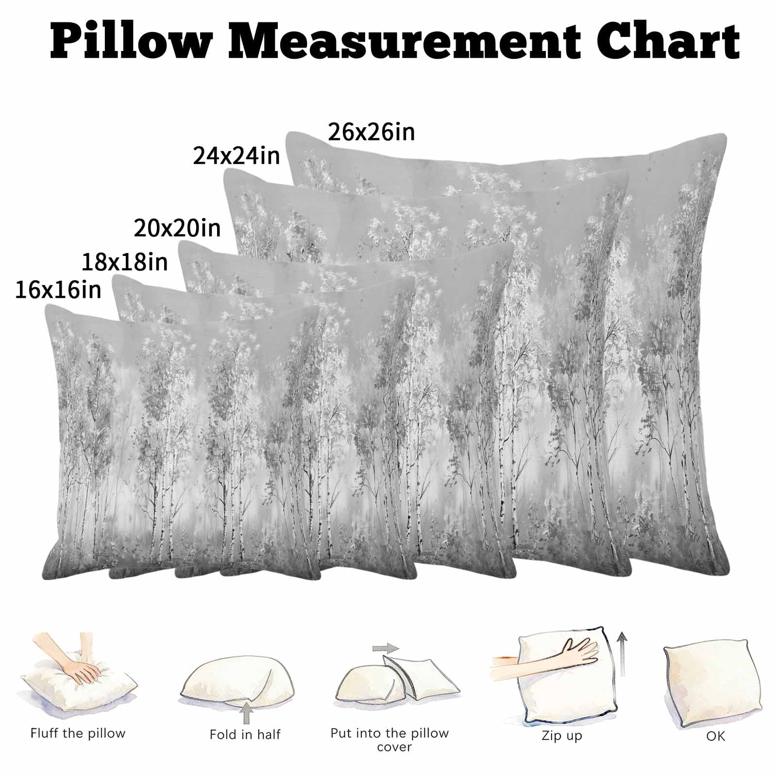 Pillow Covers 26x26 Inch, Grey Vintage Linen Pillowcase with Invisible Zipper, Modern Abstract Art Oil Paiting Decorative Throw Pillow Covers Cushion Case for Couch Sofa Bed Living Room