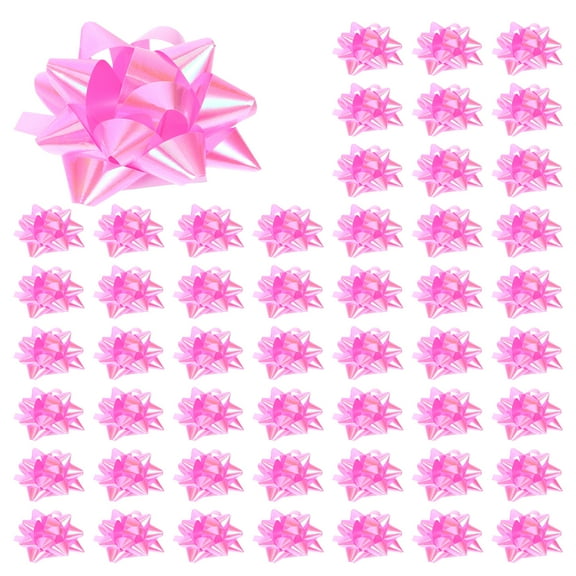 HAKIDZEL Special Occasions Star Pull Bows Pink 100Pcs 2x2x1in