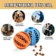 thumbnail image 3 of Dispensador de premios interactivo para perros, azul y naranja (paquete de 2) - Pelota de goma para cachorros y perros pequeños - Aburrimiento - Limpieza dental - Entrenamiento de inteligencia (6 cm), 3 of 5