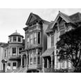 thumbnail image 2 of Highsmith, Carol 32x26 White Modern Wood Framed Museum Art Print Titled - Row mansions loaded with gingerbread San Francisco California, 2 of 4
