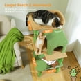 thumbnail image 6 of Pefilos 56" Multi-Level Cat Tree Tower for Indoor Cats with Sisal Scratching Posts, Cozy Cat Condo, Large Hammock and Plush Perches Cat Tree House for Large Cats, Green, 6 of 7