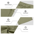 thumbnail image 6 of Mens Linen 2 Piece Set Short Sleeve Retro Medieval Viking Lace Up Henley Pirate Shirt and Shorts Summer Distressed Vacation Outfits Army Green, 6 of 8