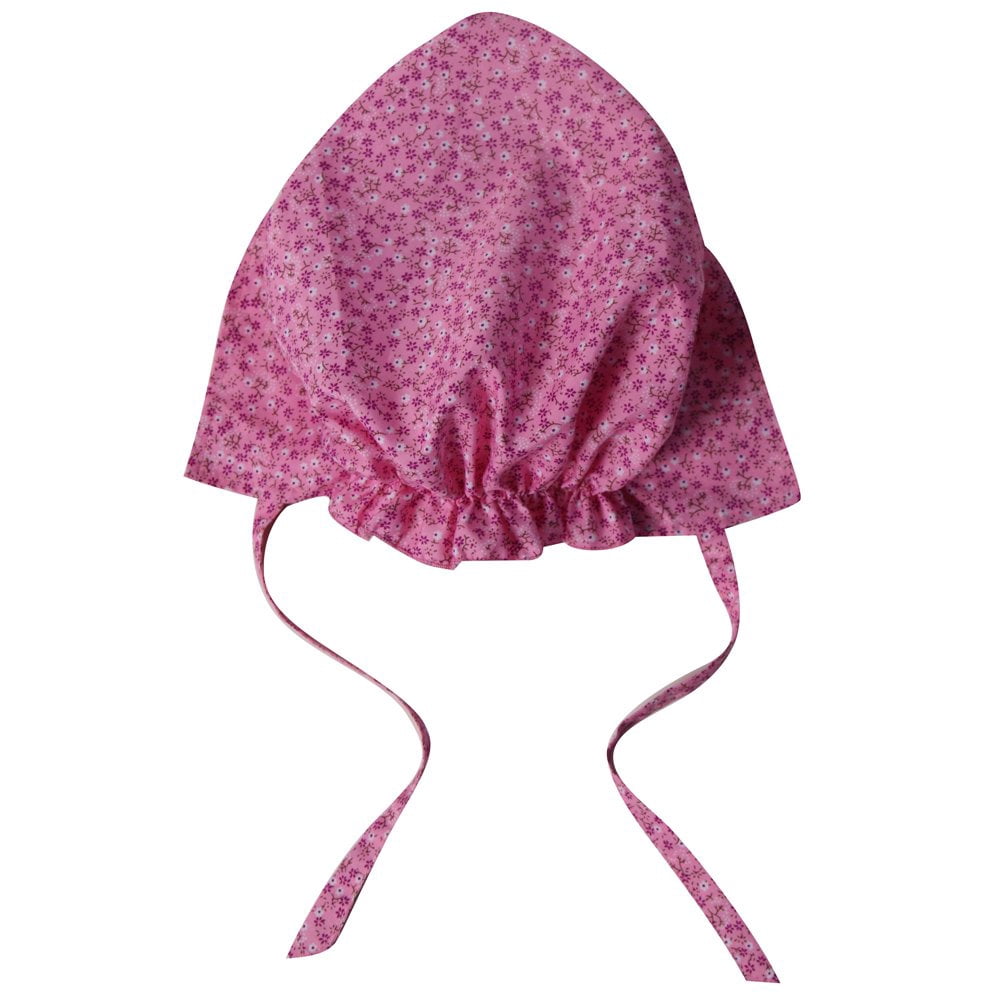 Making Believe Girls Classic Calico Pioneer Bonnet - 4-8 Years - Pink