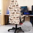 thumbnail image 4 of Binienty Western Horse Computer Chair Seat Slipcovers Easy Installation Computer Chair Covers for Seat Cushion 4 PCS Scratchproof Office Desk Chair Cover, 4 of 8