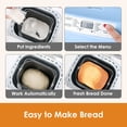 thumbnail image 3 of Kitchen in the Box 2lb Bread Maker with Auto Fruit Nut Dispenser, 12-in-1 Gluten-Free Bread Machine, 13H Delay Timer,, Baby Blue, 3 of 9