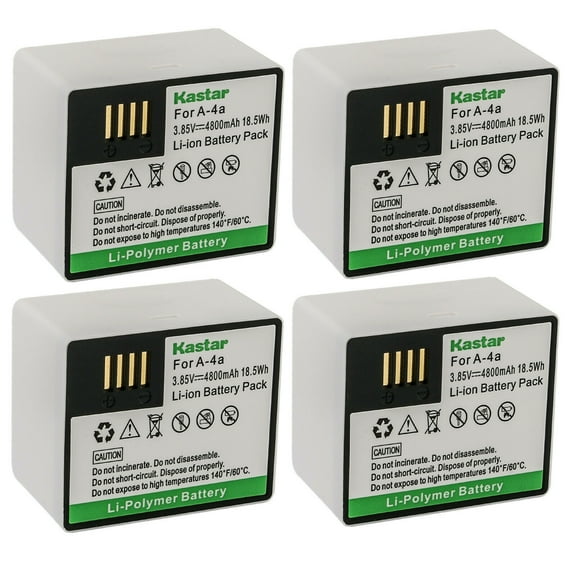 Kastar 4-Pack Battery Replacement for Arlo A-4, Arlo A-4a, Arlo VMC4040, Arlo 308-10069-01 Battery, Arlo Ultra, Arlo Ultra Plus, Arlo Ultra 2, Arlo Ultra 4K UHD, Arlo Pro 3, Arlo Pro 4 Security Camera