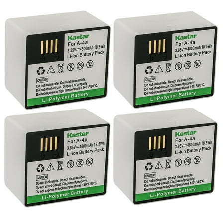 Kastar 4-Pack Battery Replacement for Arlo A-4 Arlo A-4a A4A Arlo VMC4040 Arlo 308-10069-01 Battery Arlo VUR0917968517039CN Netgear Ultra + VMS5140 VMS5140-100NAS VMA5400-10000S Cameras