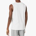 thumbnail image 5 of Men's Cotton Sleeveless Workout Sport Shirts Running                   Tops Sleeveless Muscle T-Shirt, White, 5 of 5