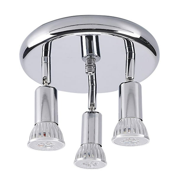 Lámpara de techo decorativa de 9 W y 3 W para sala de estar y cafetería, color blanco cálido Blanco plateado cálido