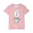 thumbnail image 4 of Haut Rose pour Bébé Enfant Garçon Fille à Manches Courtes, Chemisiers Graphiques pour Enfant, Col Rond, Spandex, Détente, Kawaii, Été Automne, Chandail 2025, Vêtements 5 Ans, 4 of 8