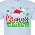thumbnail image 4 of Inktastic Granny Claus with Christmas Santa Hat and Snowflakes T-Shirt, 4 of 5