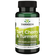 Swanson Tart Cherry and Turmeric - Features Hiactives Tart Cherry 60 Veggie Capsules