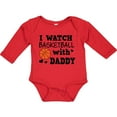 thumbnail image 3 of Inktastic I Watch Basketball with Daddy Boys Long Sleeve Baby Bodysuit, 3 of 5
