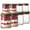 Mix-(10oz+22oz)-4P, variant on 4 Pack 6oz Airtight Chia Seed Pudding Jars with Wooden Lids, Glass Screw Top Containers for Overnight Oats, Yogurt, Food Storage & Wet Specimen, Breakfast Meal Prep