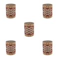 thumbnail image 2 of kurtrusly Wide Woven Border Ribbon Beautifully Embroidered 5 Meters/ 5 Yds Jacquard Trim Red Brown 8cm x 5M 5Set, 2 of 6