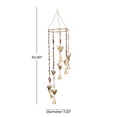 thumbnail image 3 of DecMode 34" Gold Metal Handmade Bird Windchime with Glass Beads and Cone Bells, 3 of 10