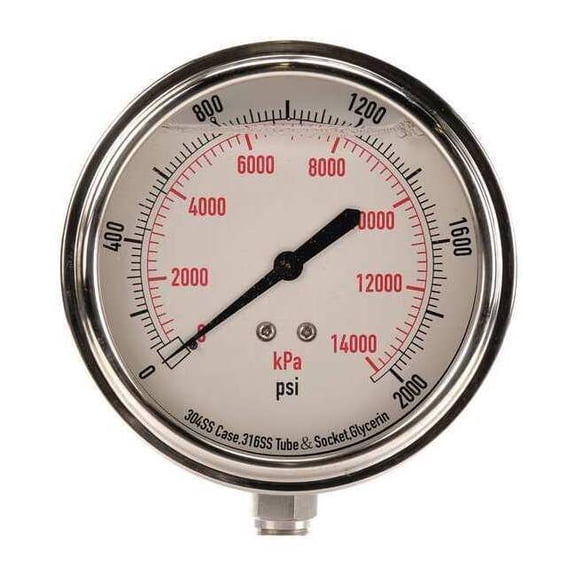 Manufacturer Varies Pressure Gauge,Liquid Filled,3-1/2 In 4CFK7