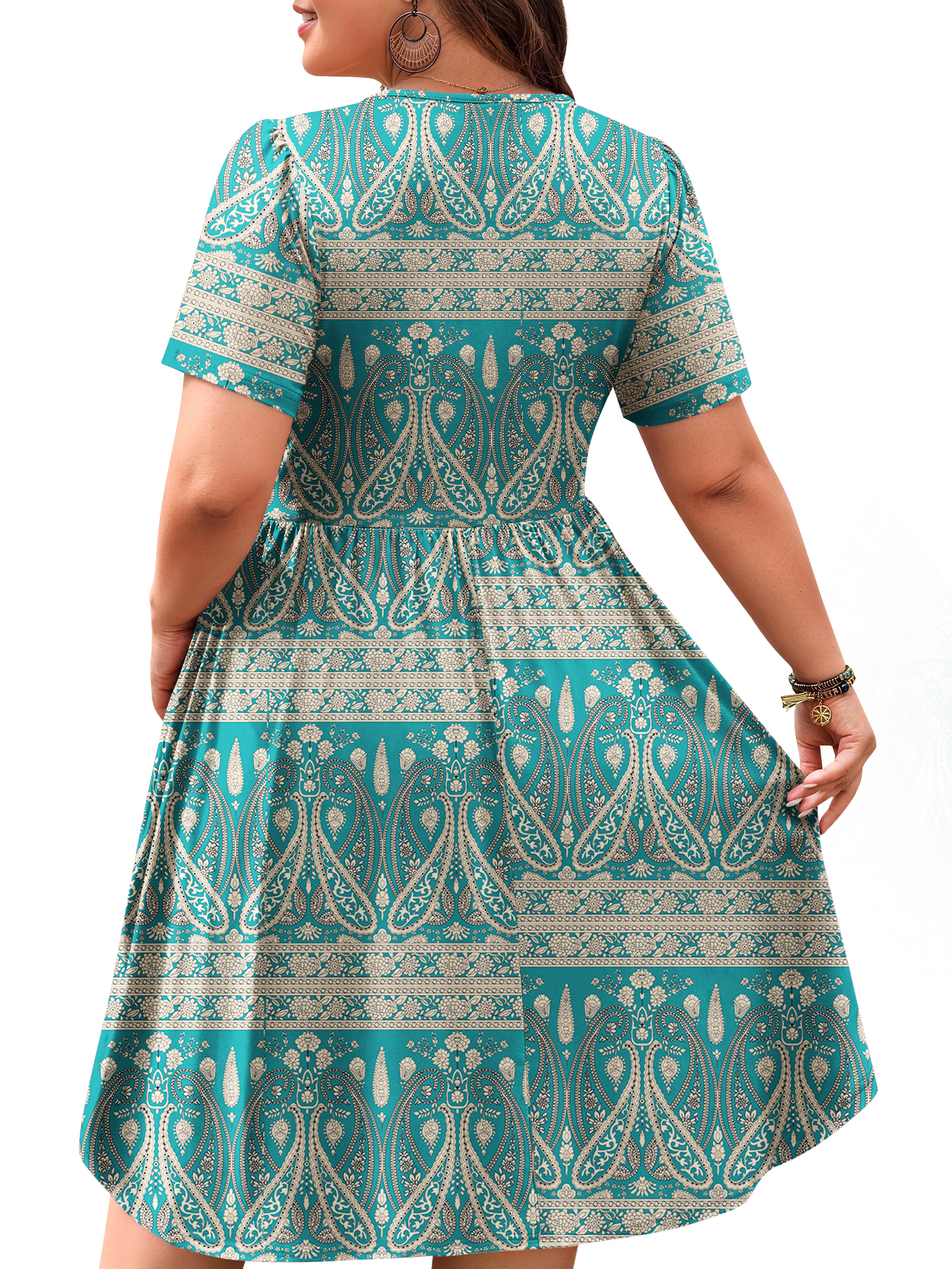 WellSize Summer Plus Size Floral Midi Dress photo 4
