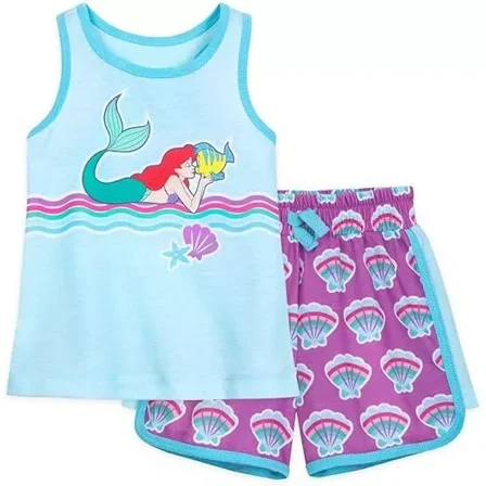 Disney Ariel Short Sleep Set for Girls, Size 3