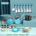 thumbnail image 2 of Juego de juguetes Play Kitchen Bruvoalon, 32 piezas, con ollas, sartenes y utensilios, 2 of 9