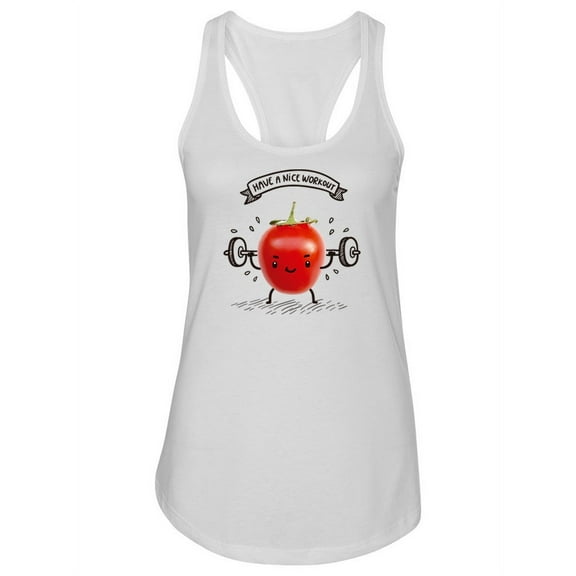 Nice Workout Tomato Tank Women -Image by Shutterstock, Female Small